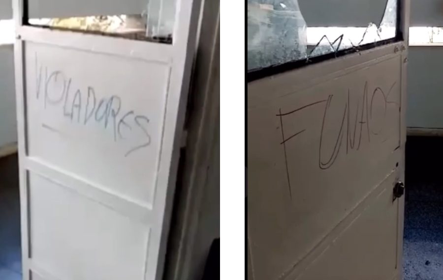 Alumnas del Instituto Nacional nuevamente protagonizan destrozos