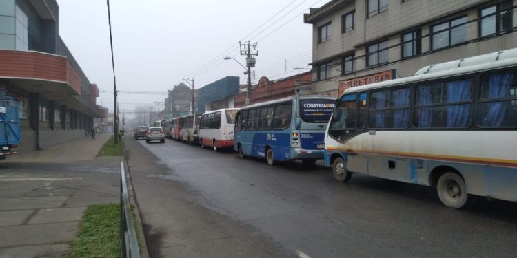 Paro microbusero en Osorno