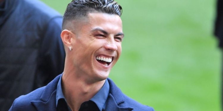 Cristiano Ronaldo, con su cara llena de risa