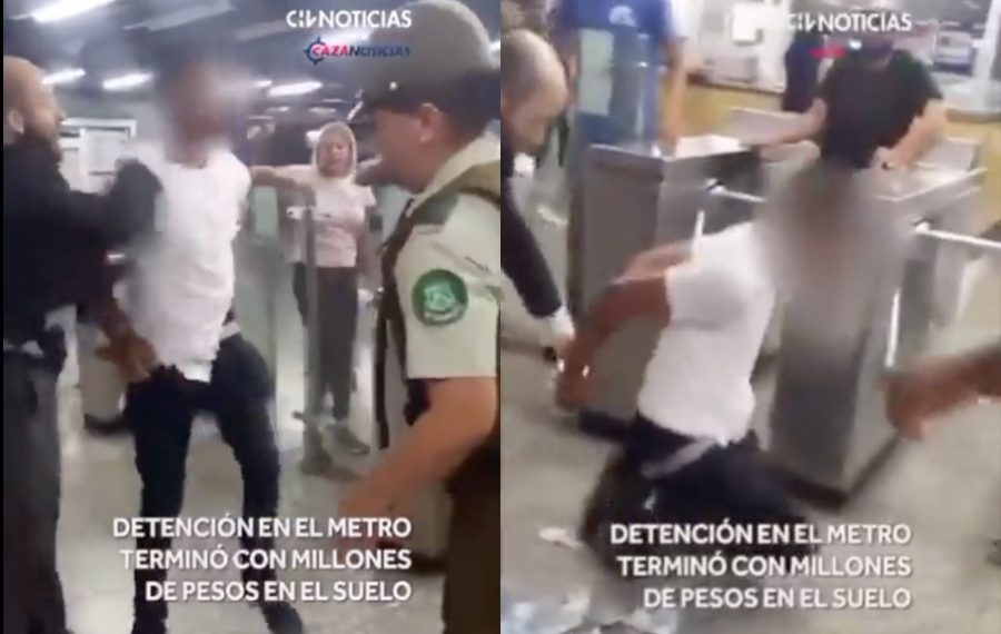 hombre detenido en el metro