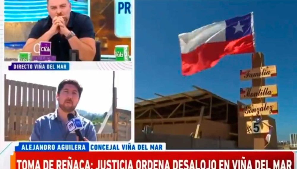 Captura de pantalla del matinal Mucho Gusto de Mega, con José Antonio Neme discutiendo con el concejal Aguilera