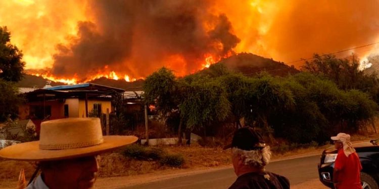 Alerta Roja en al menos seis comunas del país por incendios forestales
