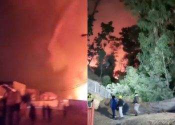 el violento incendio forestal