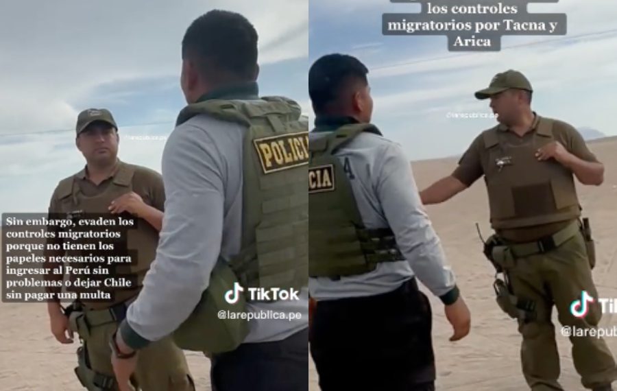 policias peruanos se enfrentan a carabineros