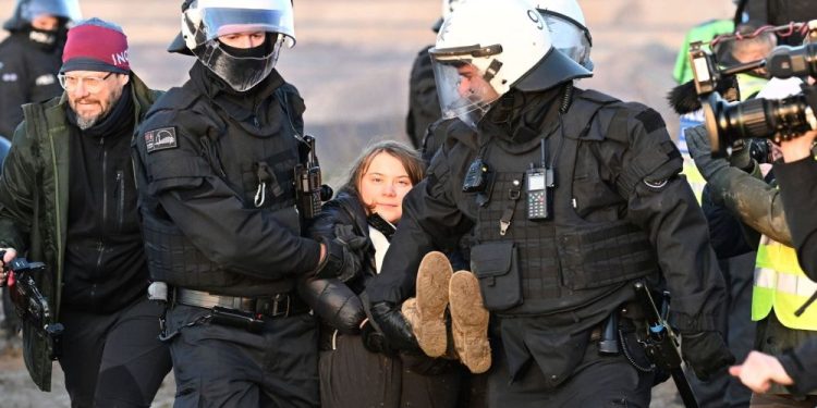 Greta Thunberg fue detenida en Alemania