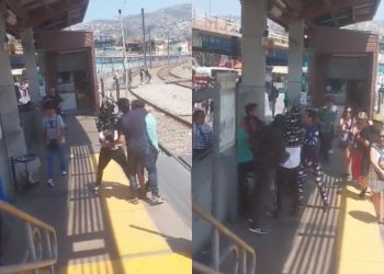 fuerte riña en metro de valparaiso con cuchillos