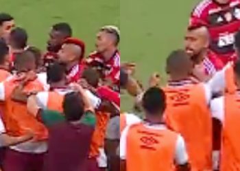 vidal protagonizo una tensa pelea