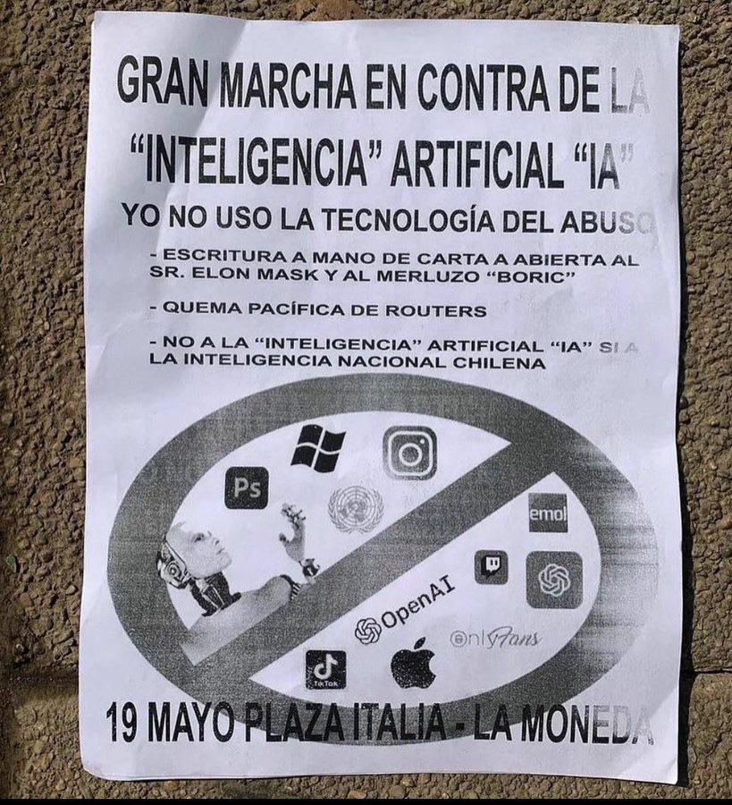 Marcha contra la inteligencia artificial