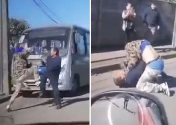 Una violenta riña entre conductores