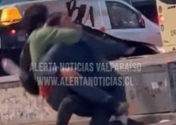 Hombre cogoteado Viña del Mar