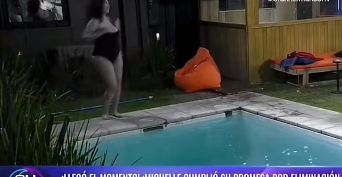 Así fue el piscinazo en topples de Michelle Carvalho en Gran Hermano