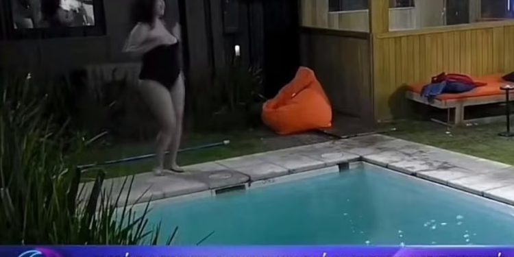 Así fue el piscinazo en topples de Michelle Carvalho en Gran Hermano