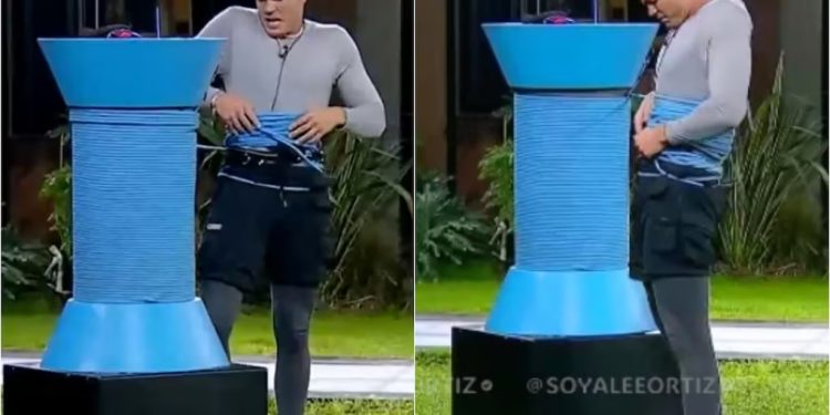 El momento en que participante de Gran Hermano se asfixia en plena competencia