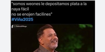 La furiosa reacción de Naya Fácil a chiste de Ruminot en Viña 2025
