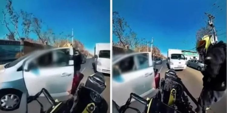 Motociclista persigue a mujer que atropelló a adulto mayor y se dio a la fuga