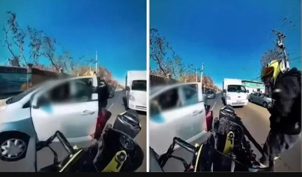 Motociclista persigue a mujer que atropelló a adulto mayor y se dio a la fuga