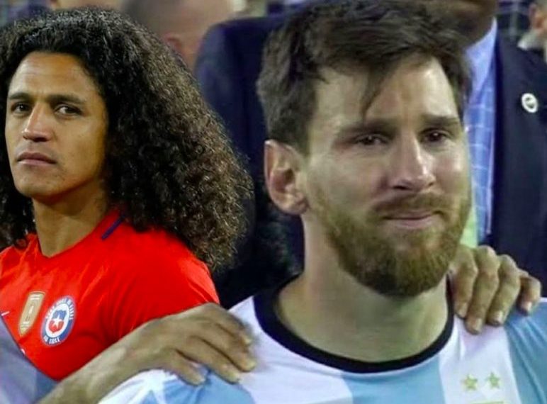Argentina cayó en la final y las redes no tuvieron piedad: Alexis Sánchez y Messi protagonizaron la avalancha de memes