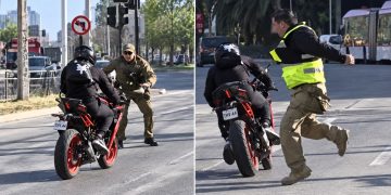 dan con motociclista que escapo de fiscalizacion