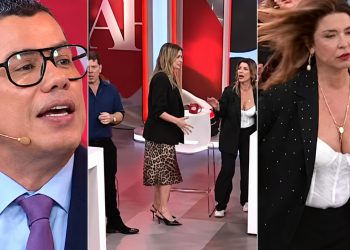 Pancha Merino explotó en pantalla y abandonó el estudio tras tenso cruce con panelista colombiano