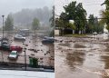 Aluvión en Las Condes arrastra vehículos, árboles y una micro: la fuerza de la lluvia vuelve a golpear a Santiago